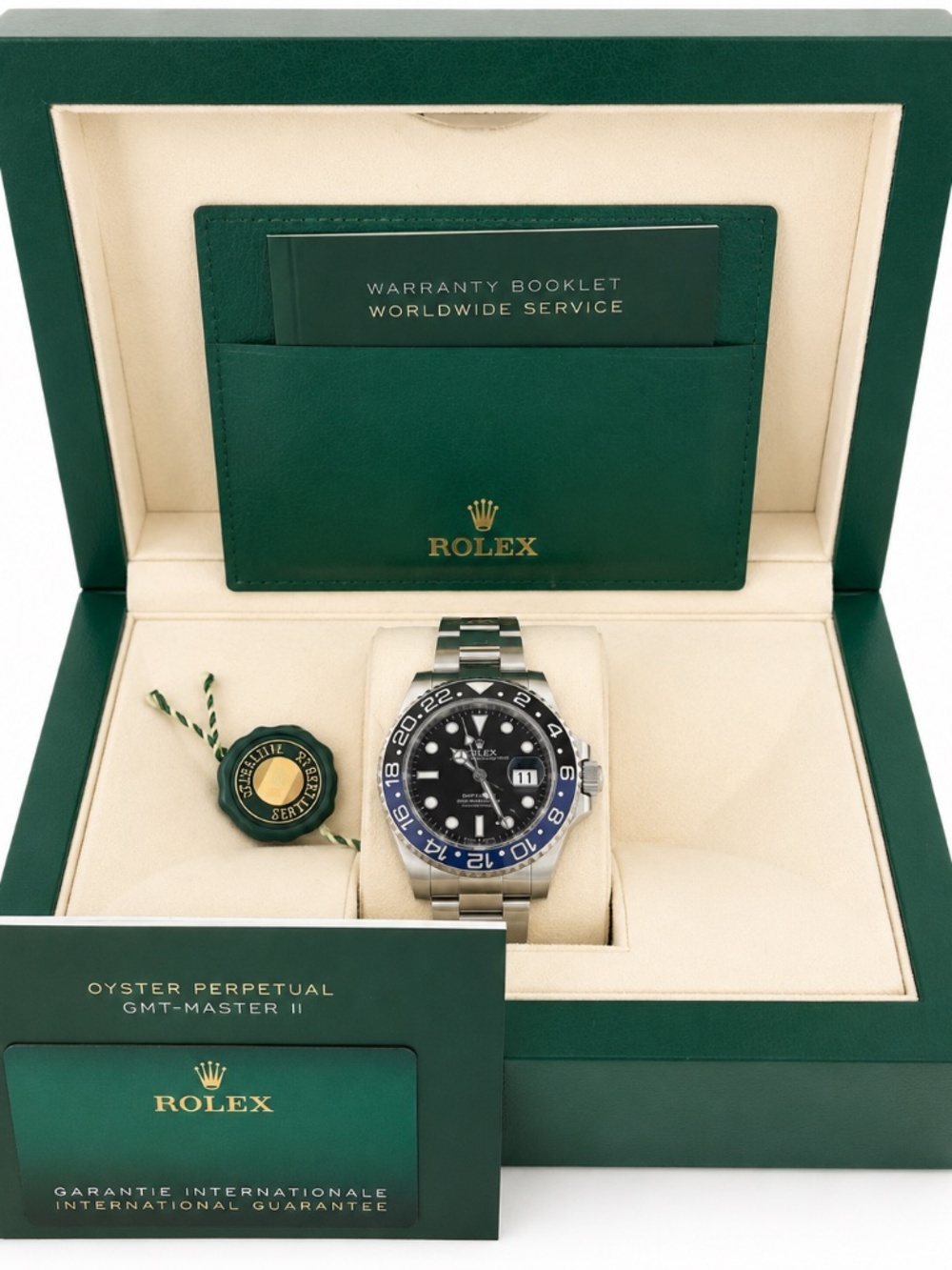 Rolex GMT Master 2 Black Blue Bezel 126710 Men's SS Watch Automatic